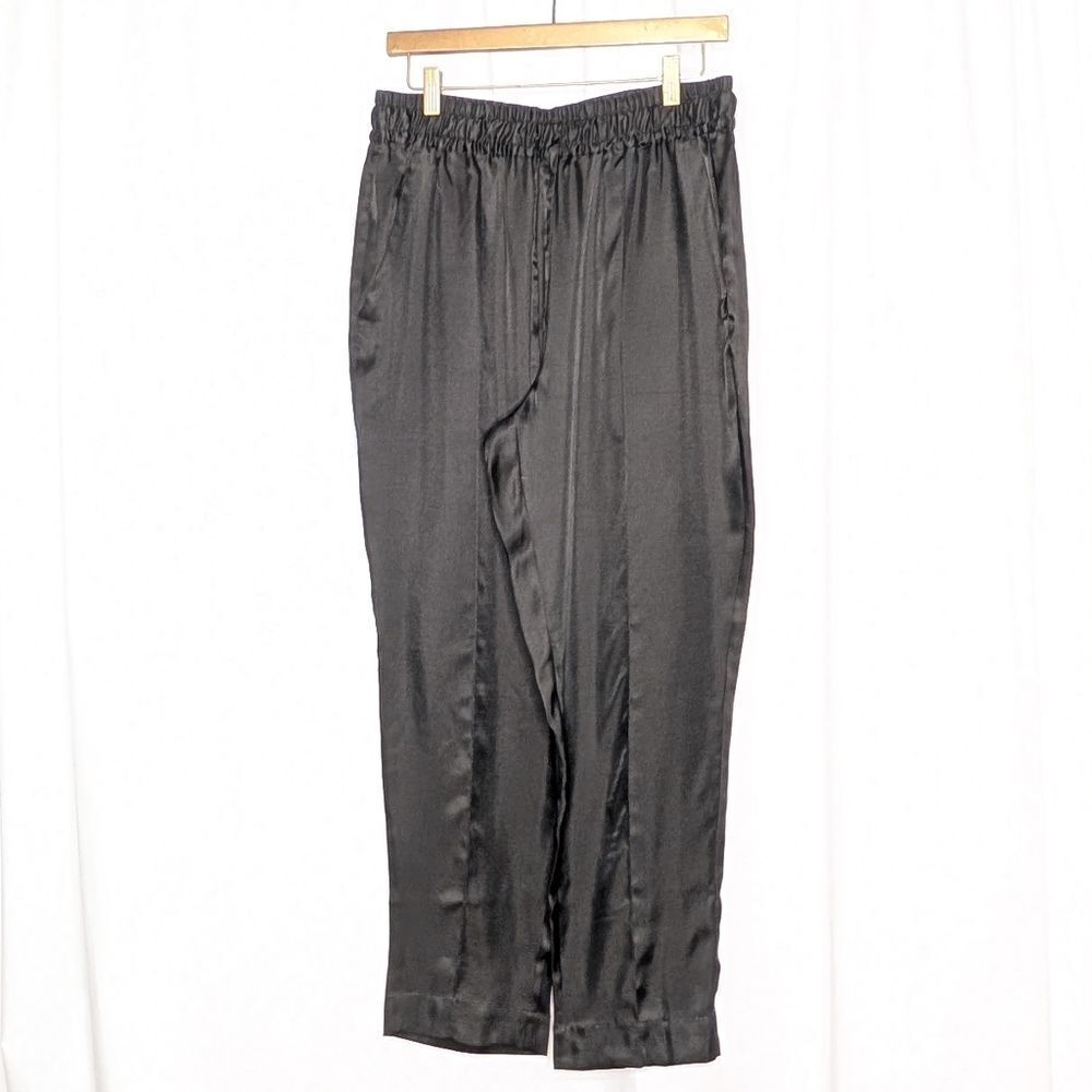 Tucker Julia Pant Black in Cupro Twill High Waist Luxury
